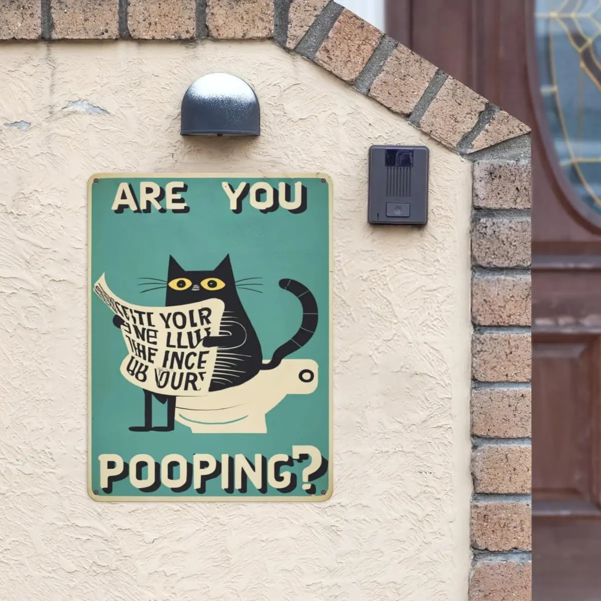 Vntge Funny Blck Ct Tn Sgn - Retro re You Poopng Metl Wll rt для дома спальни кафе паба клуба Ktchen Grge De
