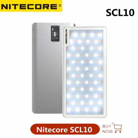 Светодиодсветильник для видеосъемки Nitecore SCL10, 2500K-6300K, студийное освещение, многофункциональная Встроенная батарея, внешний аккумулятор 10000 ...