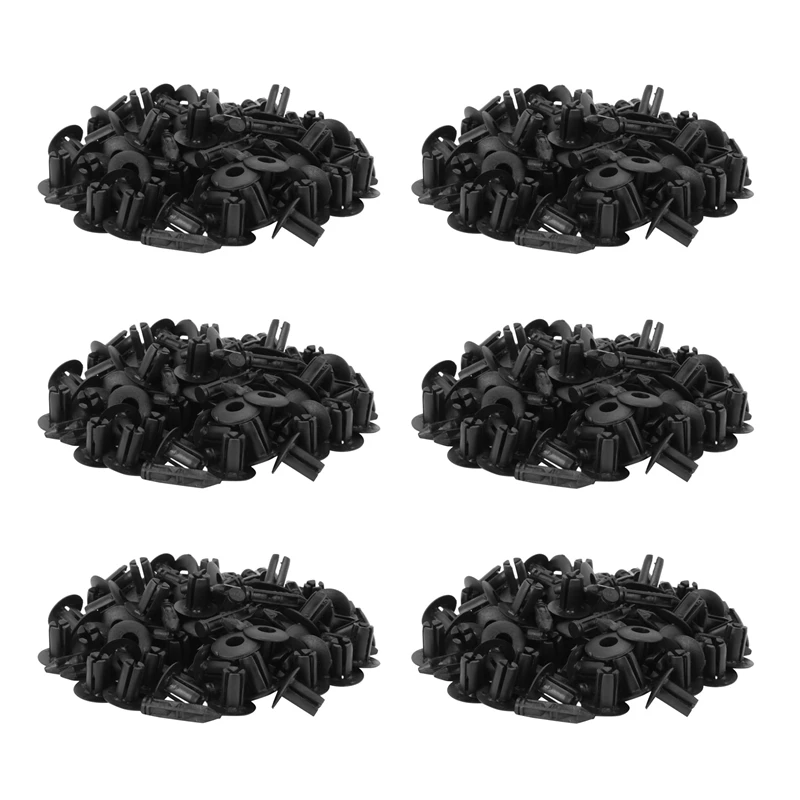 

300X Plastic Rivet Bike Fairing Trim Panel Fastener Clips 6mm for Honda Yamaha Black