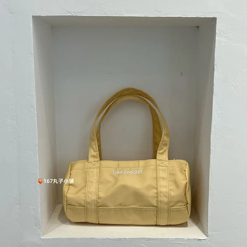 

Повседневные однотонные сумки для покупок, Женская нейлоновая сумка-мессенджер через плечо, Студенческая вместительная дизайнерская сумка Хобо для девушек