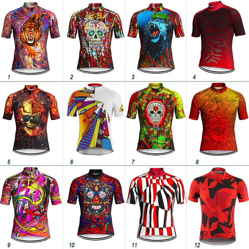 

2022 Red Cycling Jersey Bicycle Racing Sports Wear MTB Quick Dry Breathable Short Shirt For Summer Tops Maillot Tight Clothing