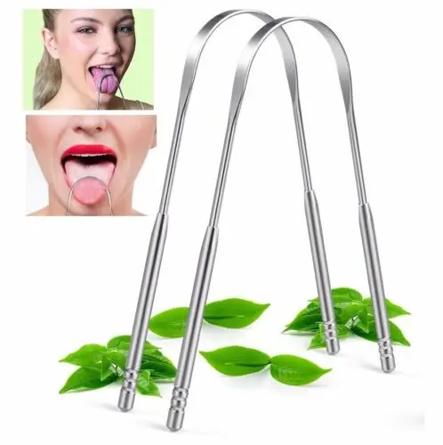 

Useful Tongue Scraper Stainless Steel Oral Tongue Cleaner Medical Mouth Brush Reusable Fresh Breath Maker Tongue Cleaners