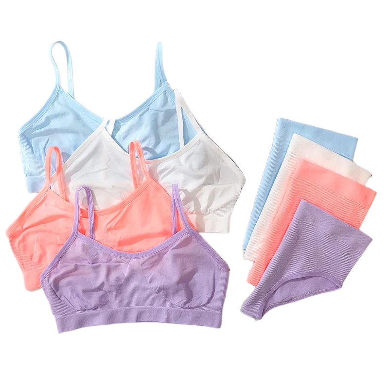 

Women Bra Briefs Set Seamless Bra And High Waist Panties Set Underwear Female Lingerie Sexy Bralette Brassieres Soft Intimate