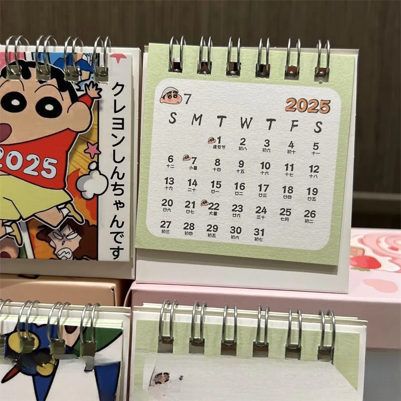 Настольный календарь Crayon Shin-chan 2025 простой настольный мини-календарь маленького