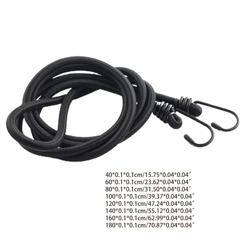 

Bungee Cords with Hooks Luggage Tied Rope Durable Tied Band for Motorcycle Bicycle Cargo Racks Elastic Cord