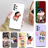 crayon shin chan bandai phone case for samsung a01 a11 a12 a13 a22 a23 a31 a32 a41 a51 a52 a53 a71 a72 a73 4g 5g tpu case