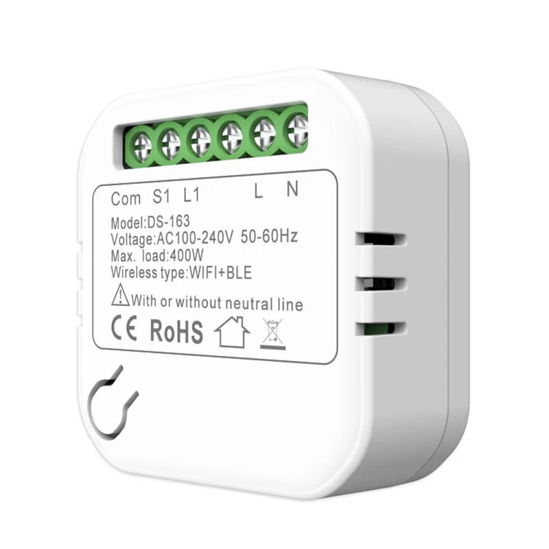 

Смарт-выключатель Tuya с поддержкой Wi-Fi, без/с нейтральным проводом