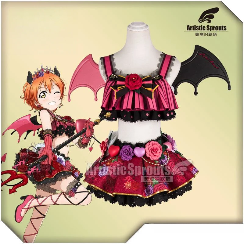 AGCOS LOVELIVE Рин Хошизора Маленький Дьявол Пробуждение Косплей Костюм Девушка