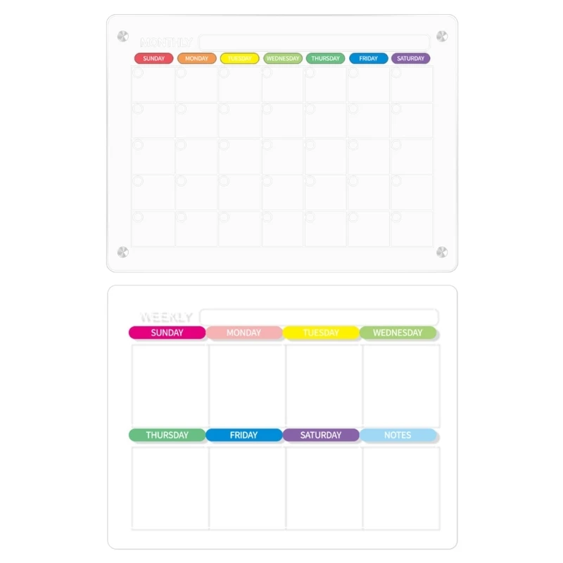 

Магнитная акриловая доска-календарь на холодильник Легко управляйте своим расписанием Будьте в курсе напоминаний о важных Y9RE