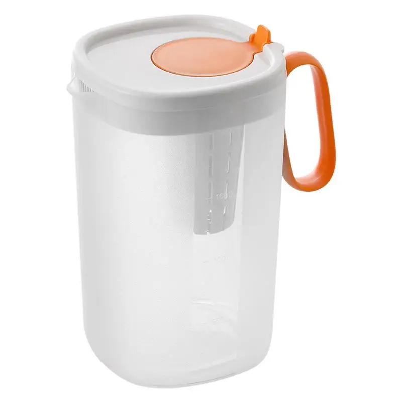 

Drink Pitcher With Lid Fridge Water Dispenser Cold Drink Kettle Juice Beverage Container For Kitchen Party Bar Large Capacity
