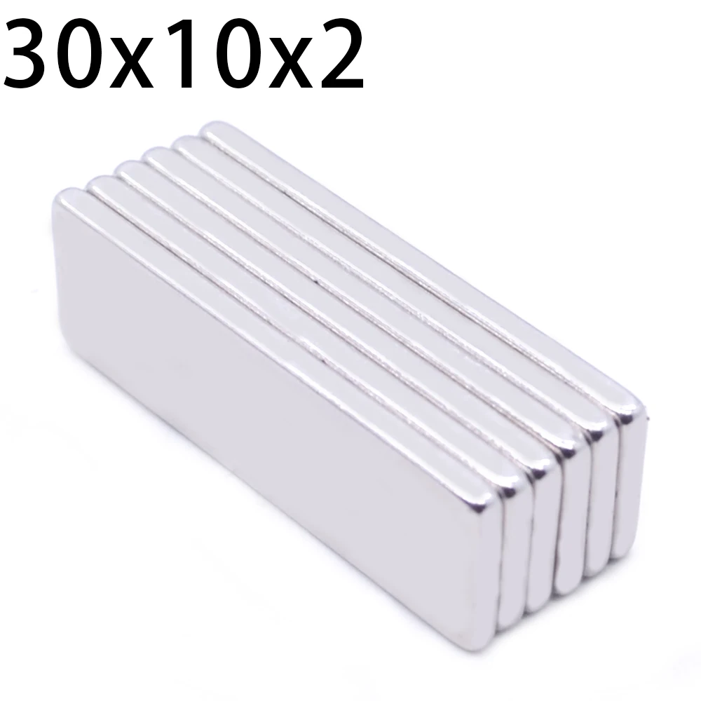 Супермощный редкоземельный магнит N35 Лист магнита 30 х10х2 мм 1 ~ 200 шт. |