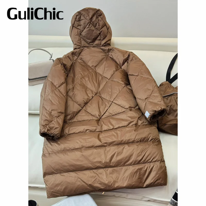 9 13 GuliChic 2024 новые женские модные толстые теплые парки из 90% белого гусиного пуха с