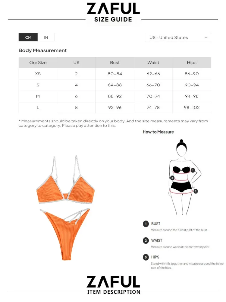 Женский контрастный комплект бикини в рубчик