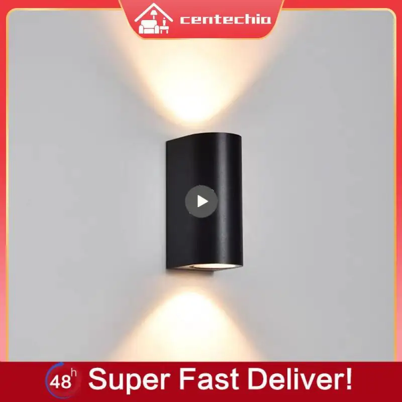 

5/8/10PCS Wall Fitting Ceiling Lamp Background Led Lights Outdoor Waterproof Aluminum Double-head Spotlight