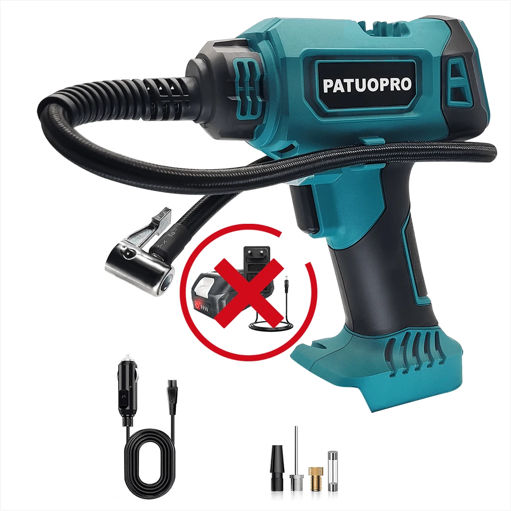 PATUOPRO Беспроводной электрический насос для шин 150PSI для аккумулятора Makita 18В