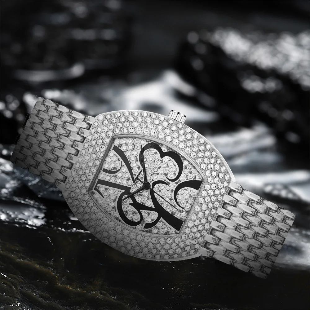 Watch Women Iced Out Rhinestone Diamound Wrist Watch Ladies Watches Women Simple Quartz Watch Hot Sale Women Fashion Reloj Mujer