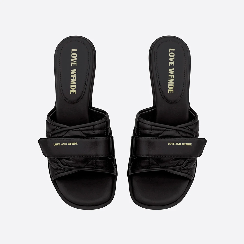 

22ss New Ladies Black Leather High Heels #wfmd1293