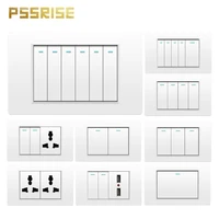 pssrise a18 au br us standard wall light switch power socket with usb charger tv tel computer outlet white pc panel power switch