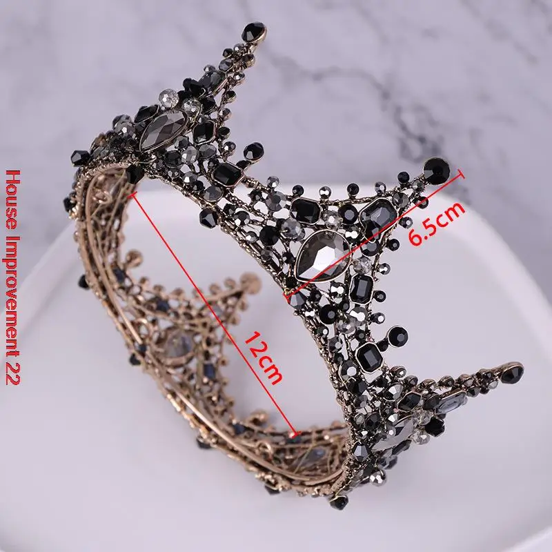 Mini Crown Plastic Cake Topper Crystal Pearl Tiara Children Hair Ornaments Cake Decoration Products images - 6