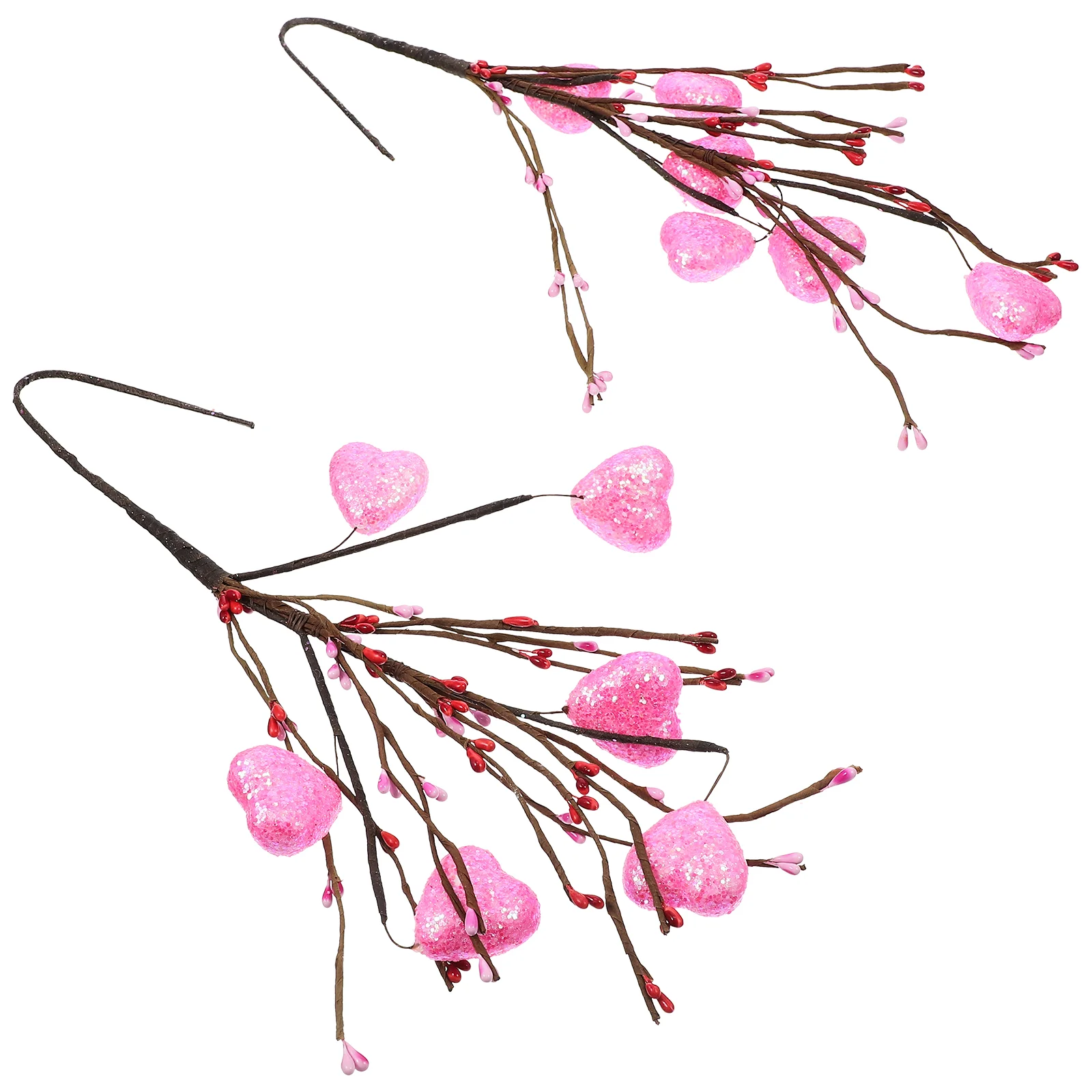 

Valentines Flower Stems Heart Day Branches Berry Vase Filler Artificial Stem Valentine S Craft Party Supplies Decorations Table