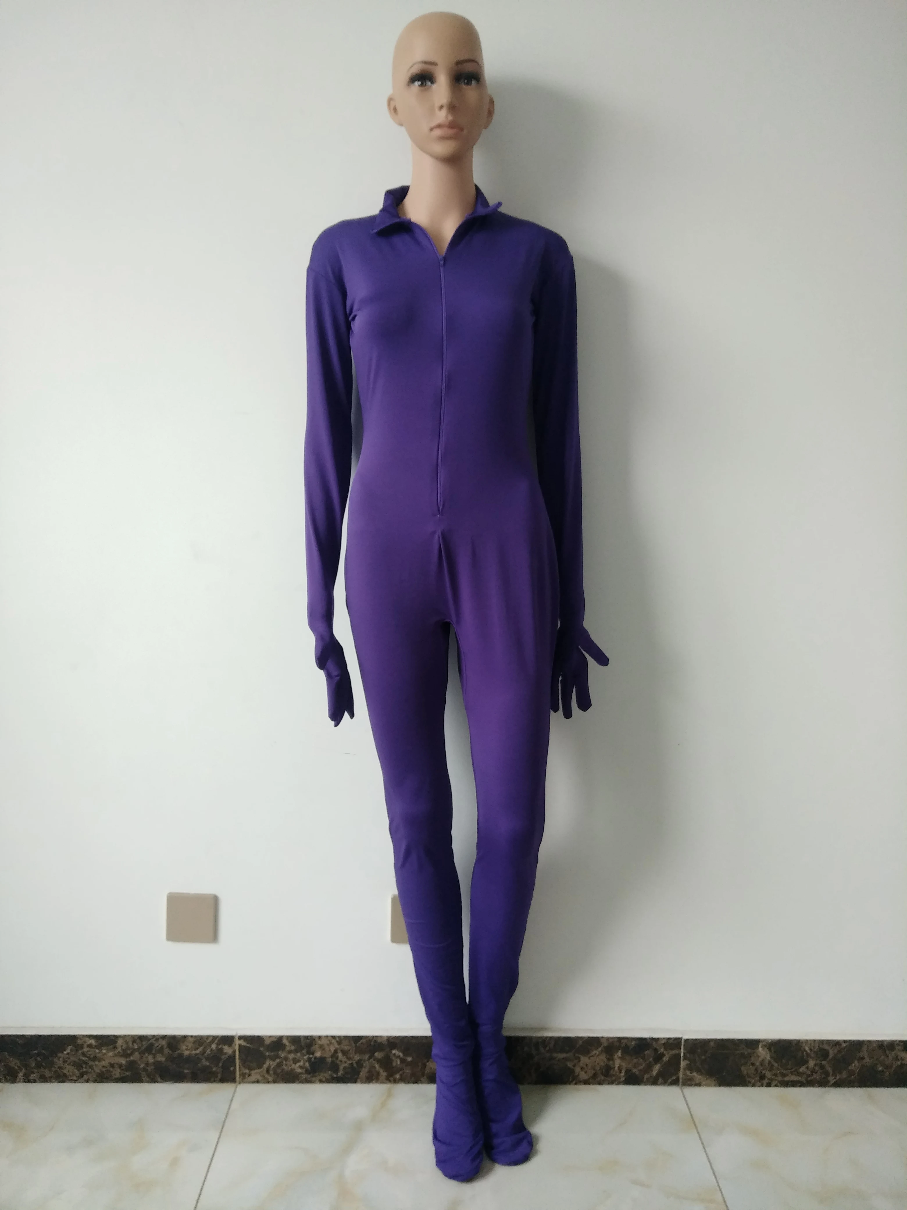 Женский комбинезон костюмы для косплея на Хэллоуин фиолетовый цвет комбинезоны