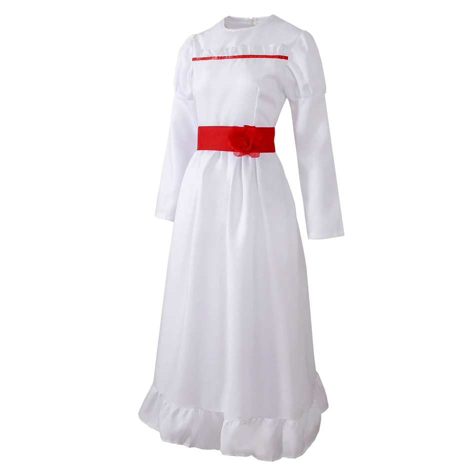 Annabelle Creates Halloween Horror Doll Black And White Dress Baby Girl Long Sleeve Cosplay Costume Fancy Dresses Party Vestidos