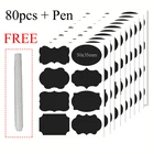 80 шт. специй этикетка наклейки дома банки, бутылки теги кухня стеллаж для хранения с маркер для белой доски со стирающимися чернилами водонепроницаемые наклейки для доски