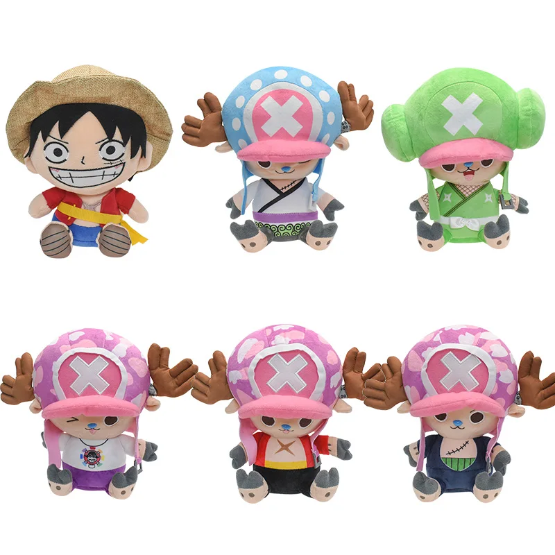 

19-21cm Anime One Piece Tony Chopper Luffy Plush Kawaii Cute Doll Soft Stuffed Toy Halloween Gifts for Children