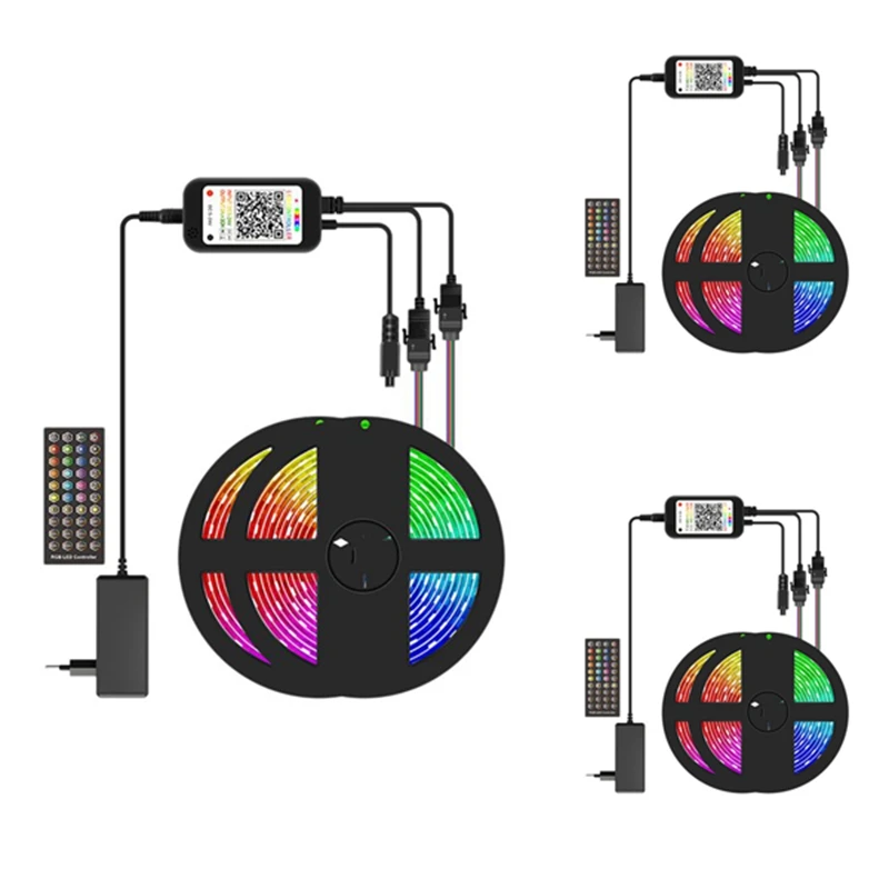 

LED Light Bar SMD 5050 RGB Light Bar With Bluetooth Controller Sync To Music For TV Bedroom Party (2X7.5M)