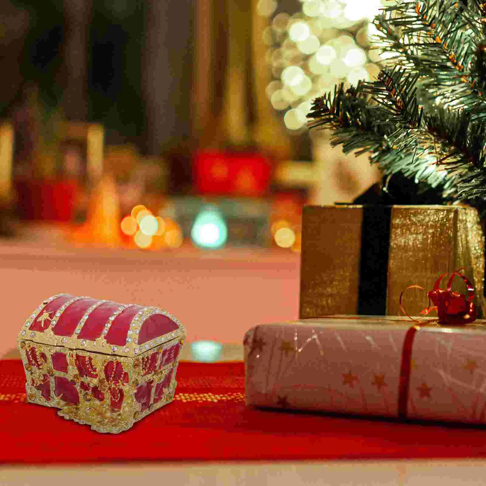 Box Jewelry Trinket Ring Treasure Gift Storage Lock Organizer Boxes Keepsake Women Favors Case Party Pirate Kids Sundries