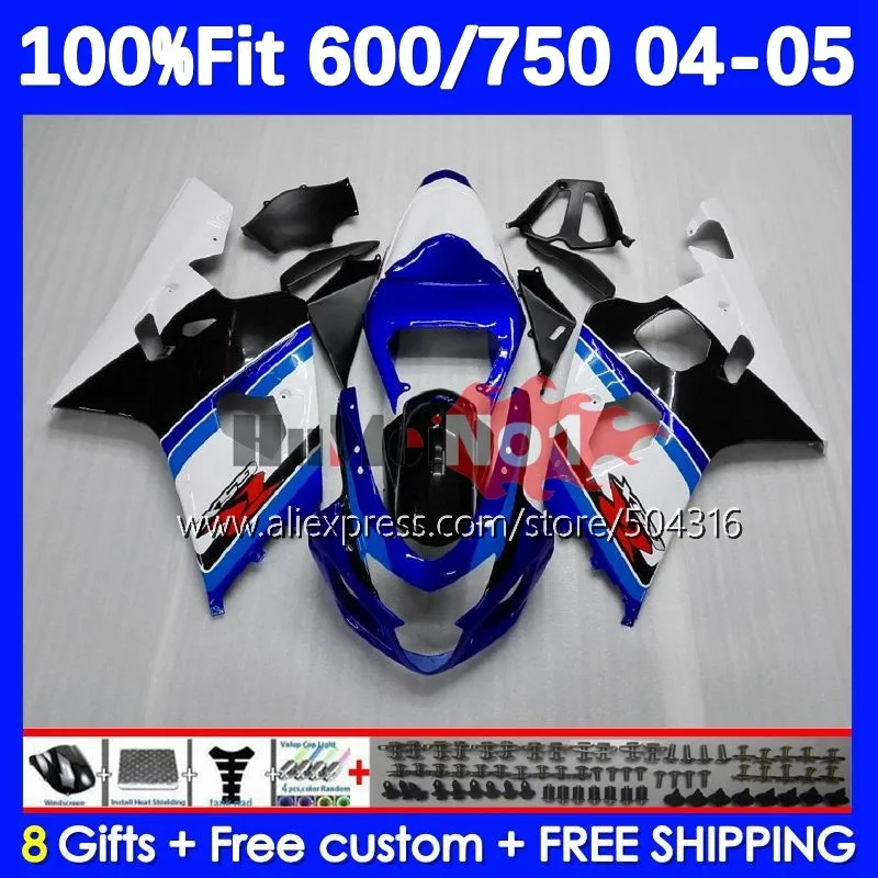 

OEM Bodys For SUZUKI GSXR 750 600 CC K4 GSX-R600 15No.9 GSXR-750 GSXR600 GSXR750 04 05 2004 2005 Injection Fairing blue stock