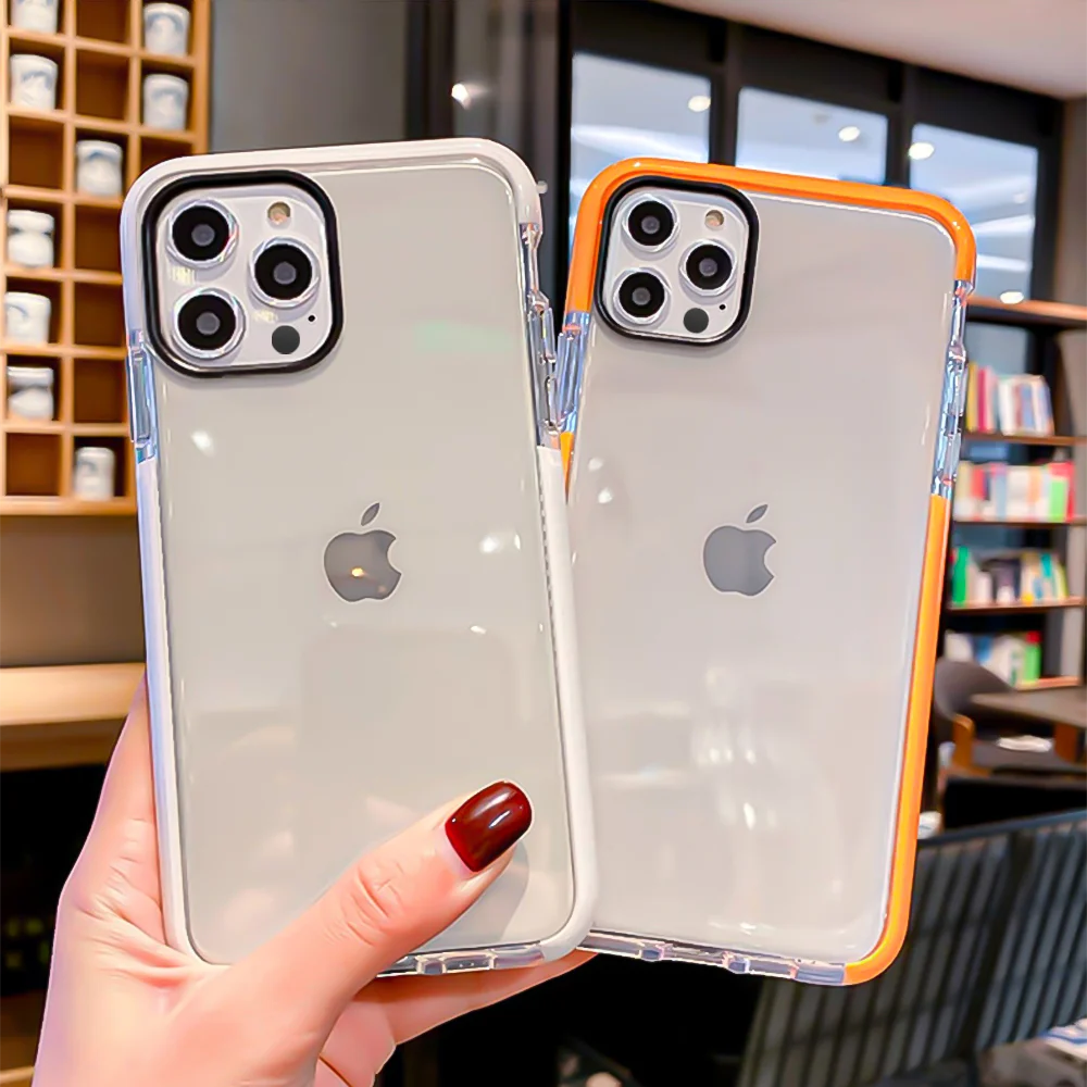 

Shockproof Bumper Transparent Soft TPU Phone Cases For iPhone XR XS Max SE 7 8 6S 6 Plus X Clear Cover For iPhone 11 12 13 Pro