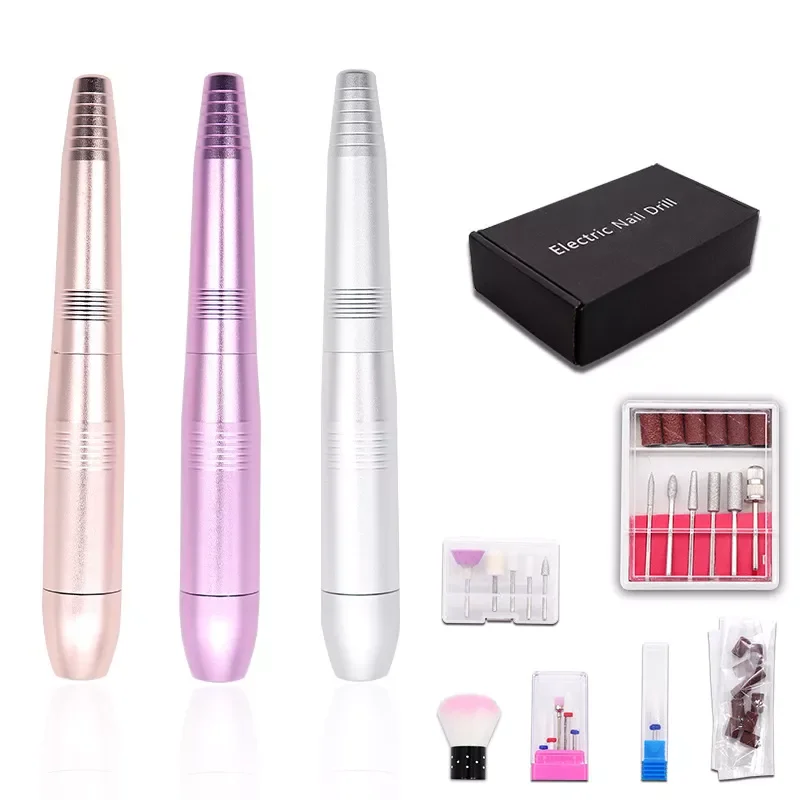 

NEW2023 Nail Drill Pen Manicure Machine Portable Nail File Drill Grinder Manicure Equipment Pedicure Tools Kit Nail Art Tools