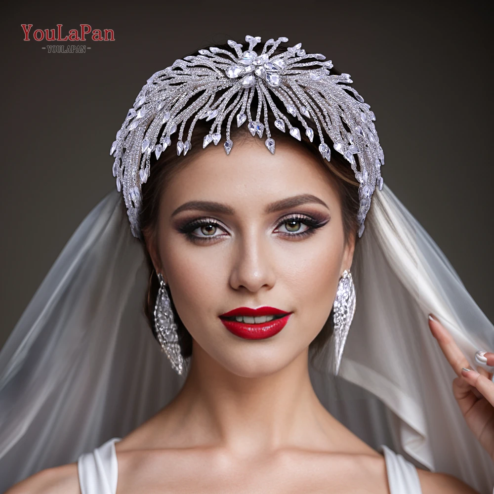 YouLaPan HP429 Серебряная Свадебная Повязка На Голову Из Сплава Со Стразами Женский