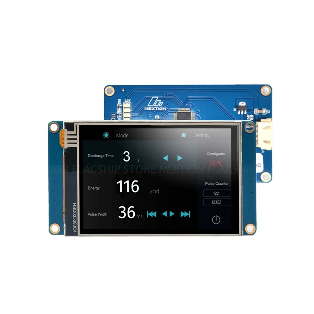 Фото NX4832T035 NEXTION HMI ЖК-модуль Интеллектуальный резистивный сенсорный экран TFT-дисплей Smart USART UART Serial 3584 байт №1