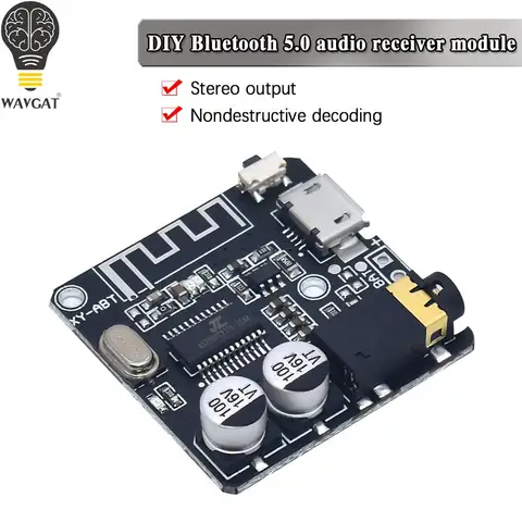 WAVGAT DIY Bluetooth 5.0 audio receiver module MP3 Bluetooth decoder board car speaker audio amplifier board ABT