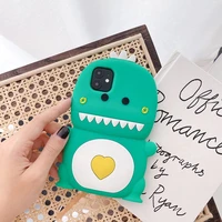high quality 3d cute cartoon dinosaur soft silicon phone case for apple iphone 7 8 plus 11 pro x xs xr max 12 mini se 6 6s cover
