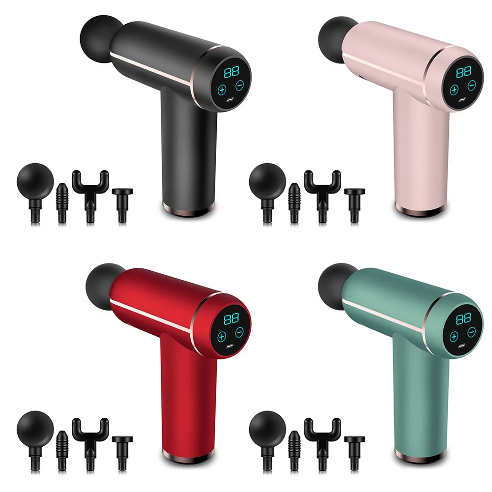 

LCD Display Massage Gun Portable Percussion Pistol Massager For Body Neck Deep Tissue Muscle Relaxation Gout Pain Relief