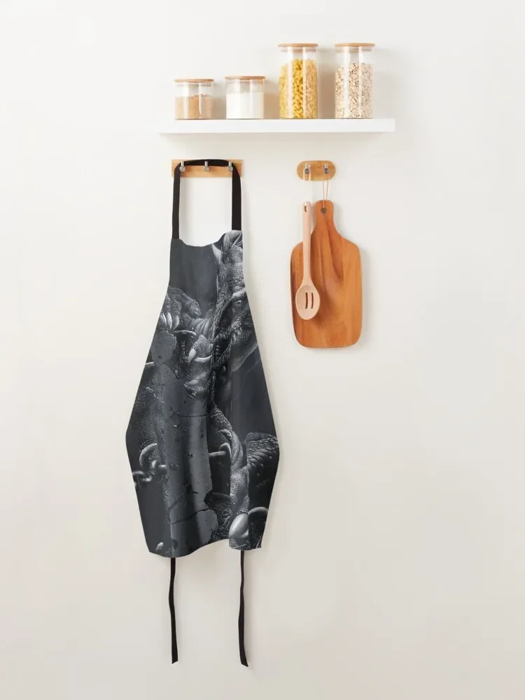 Фартук для дома и кухни дракон человек сказочное искусство