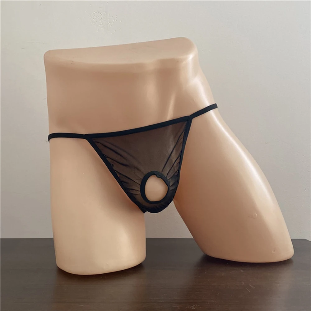 

Exposed Cock Mens Open Thongs G String Bikini Transparent T-Back Jock Straps Briefs Thong Sexy Underwear Exposed Butt Underpants