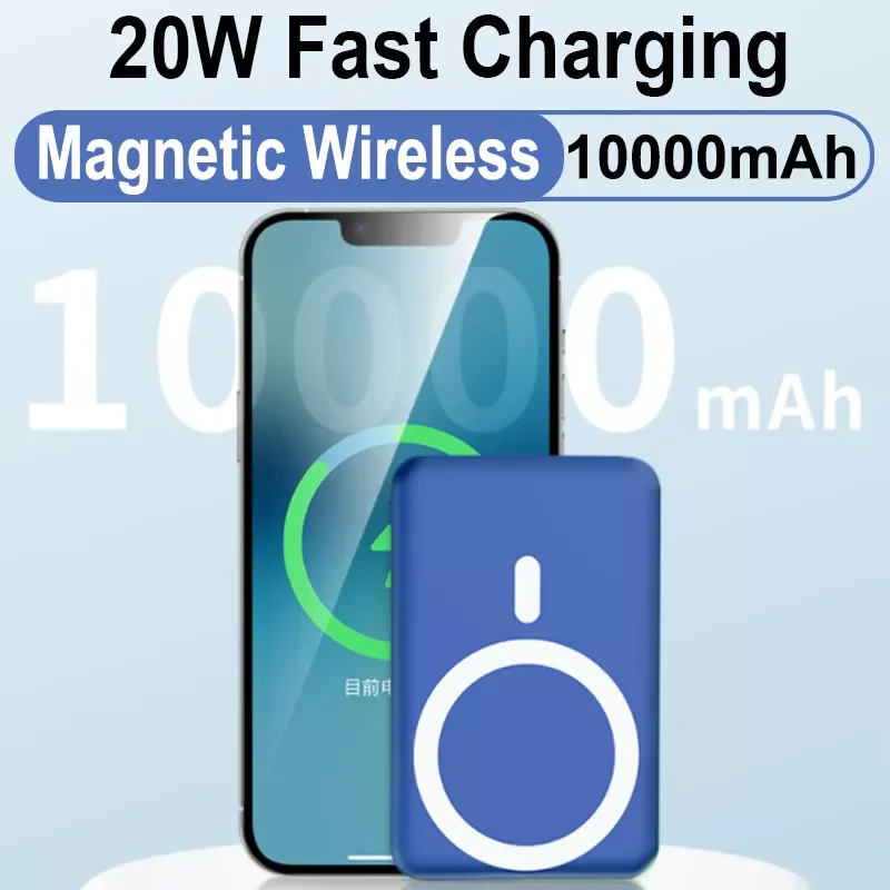 

2023New Magsafing Magnetic Wireless Power Bank 10000mAh Fast Charging Portable Charger For Iphone 12 13 13Promax Mobile Phone Po