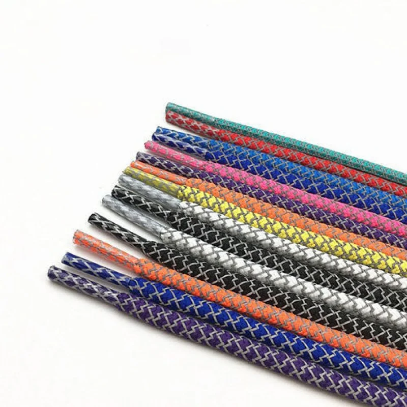 

CQ yeezyStarry round Highlight Reflective Shoelaces Men & Women Trendy Personality Sneakers Luminous