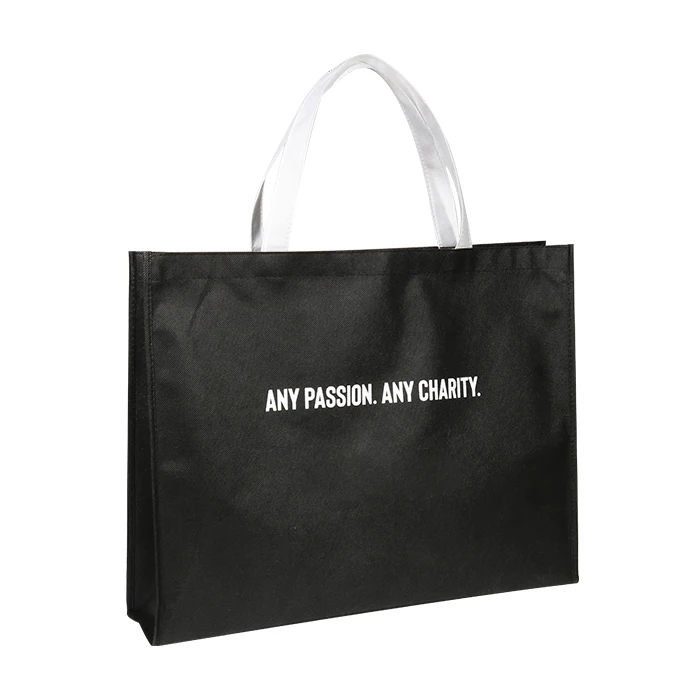 Custom printing ultrasonic sewing RPET non woven grocery tote bags china shopping non woven bag