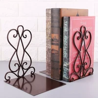 1 pair portable metal bookends book stand holder desktop rack shelf for home office supplies