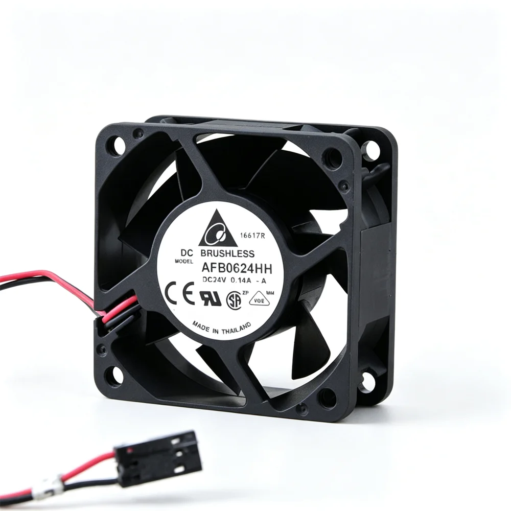Фото Вентилятор AFB0624HH 24В 6025 осевой охлаждающий вентилятор 27.6CFM 5000RPM с двойным шарикоподшипником, бесщеточный вентилятор постоянного тока для замены в сервере или 3D-принтере. №3