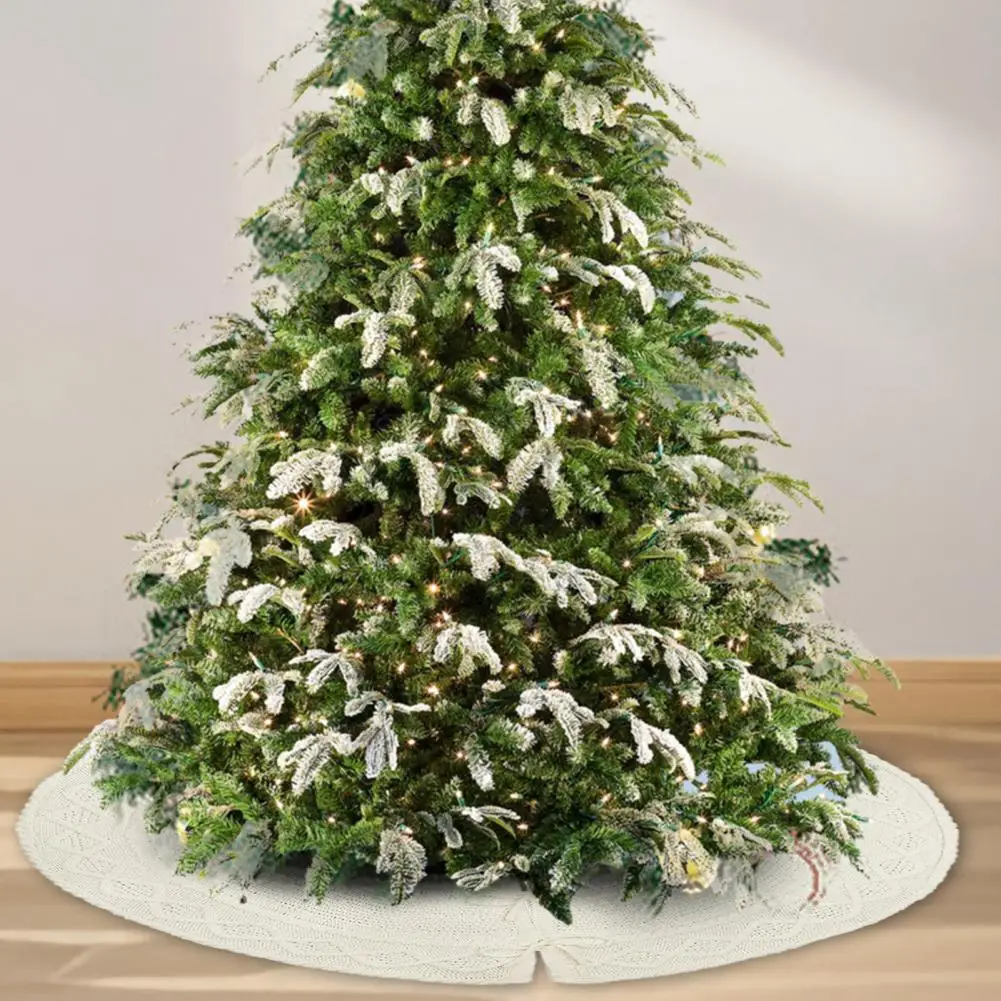 Праздничный вязаный чехол на елку вязаная юбка в деревенском стиле комплект с