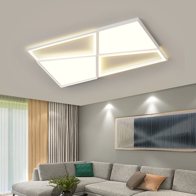 

LED Ceiling Lamp Simple Modern Living Room Rectangular Atmosphere Bedroom Study Dining Room Lamp Home Indoor Decor Lighting Lamp