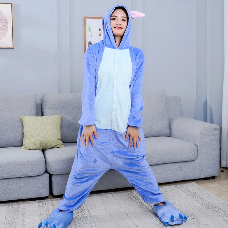 Christmas Kigurumi One-Piece Pajamas Anime Cosplay Costume Cartoon Onesie Halloween Family Flannel Jumpsuits Full Body Pijama