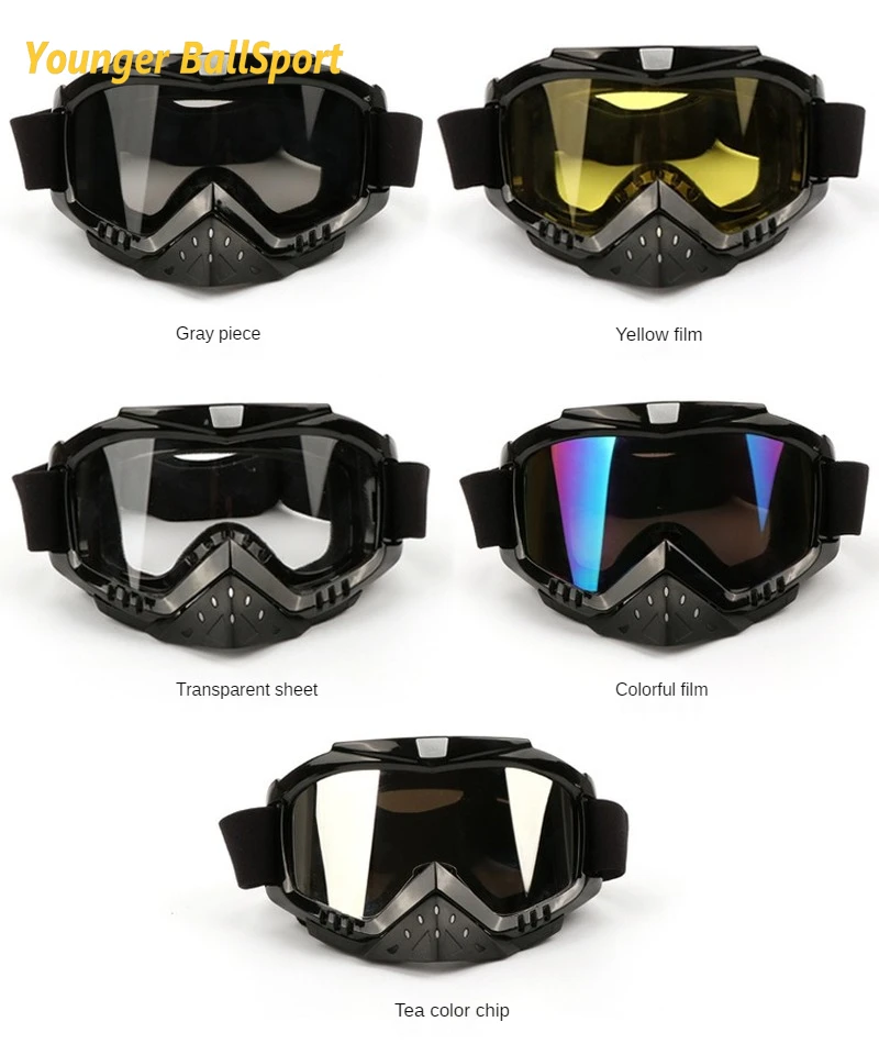 

Motorcycle Protective Gears Flexible Cross Helmet Face Mask Motocross Goggles ATV Dirt Bike UTV Eyewear Gear Glasses Ski goggles