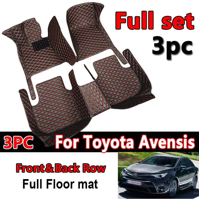 

Автомобильные коврики для Toyota Avensis T270 2010 ~ 2017 полный комплект роскошный кожаный коврик прочный водонепроницаемый ковер автомобильные коври...